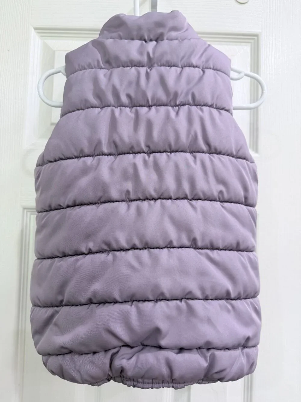 PUMA Girl's 4T Lilac Puffer Vest Neon Green Trim Lightweight Quilted